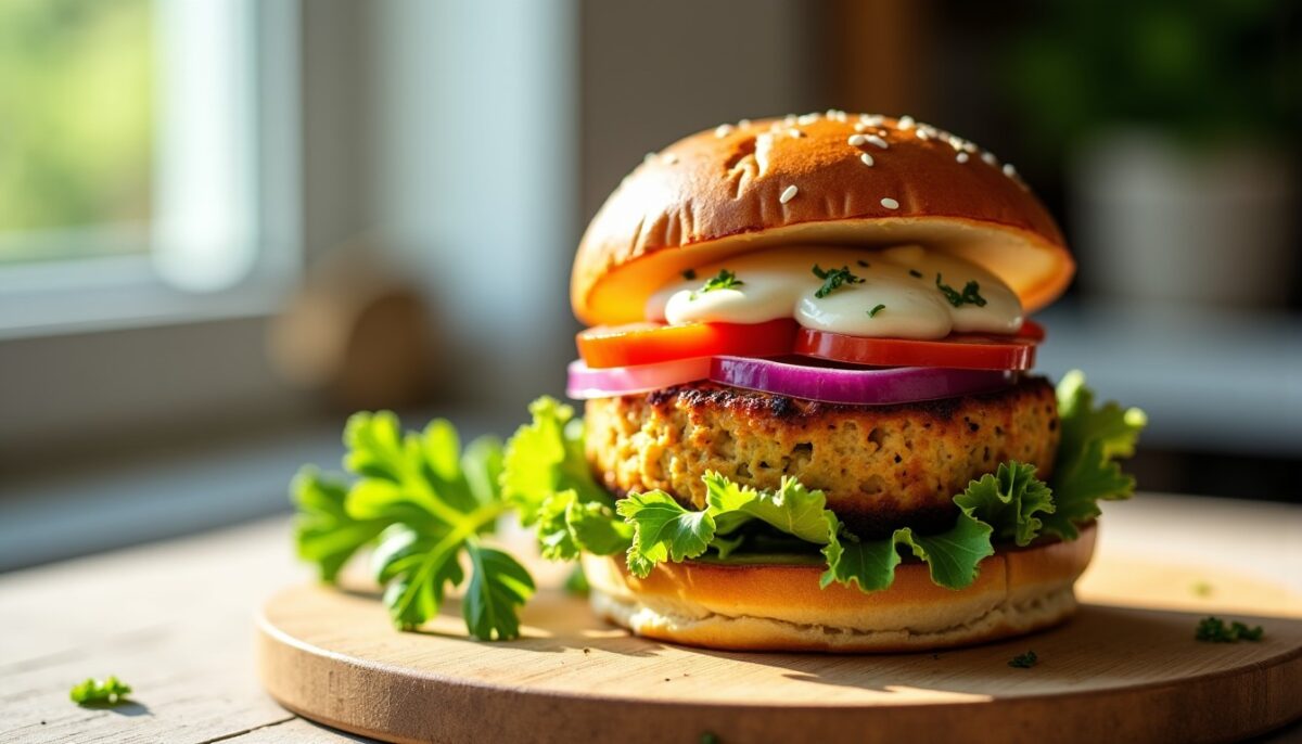 Découvrez le hamburger maison au tofu par Mai Linh : une délicieuse alternative végétarienne