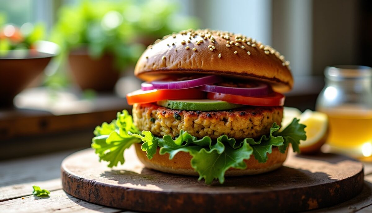 Découvrez le hamburger végétal maison au tofu de Mai Linh